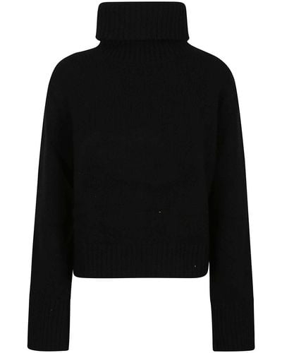 Polo Ralph Lauren Turtleneck Wool And Cashmere-blend Sweater - Black