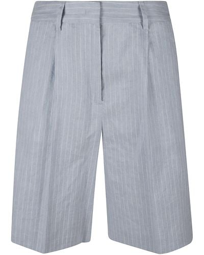 Iceberg Classic Striped Trouser Shorts - Blue