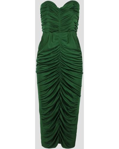 Costarellos Aveline Silk-Blend Jersey Dress - Green