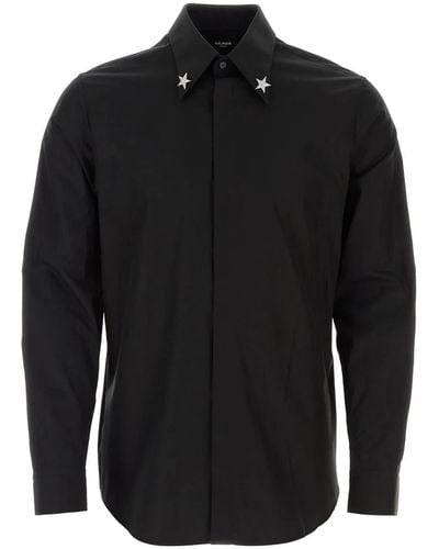 Balmain Poplin Shirt - Black