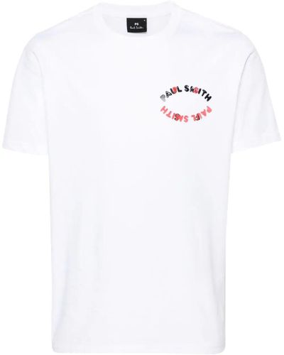 PS by Paul Smith Reg Fit T-Shirt Happy Eye - White