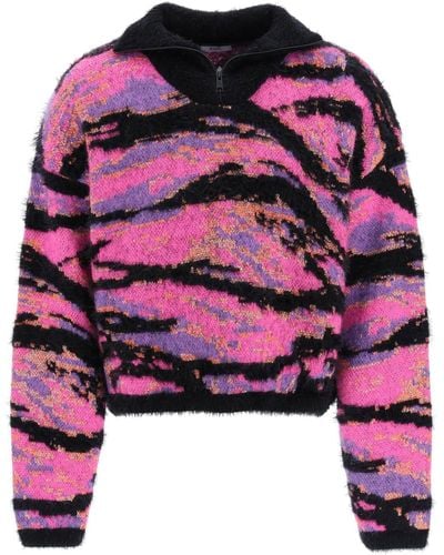 ERL Jacquard Turtleneck Sweater - Pink