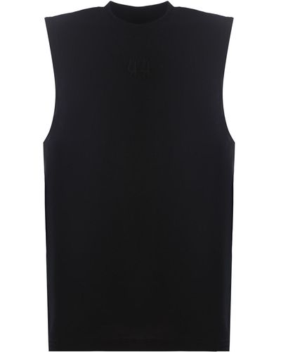 44 Label Group Tank Top 44Label Group Made Of Cotton - Black
