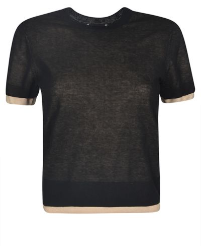Vince Cropped T-Shirt - Black