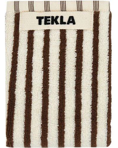 Tekla Embroidered Terry Towel - Black