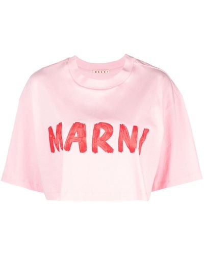 Marni Cropped T-Shirt - Pink