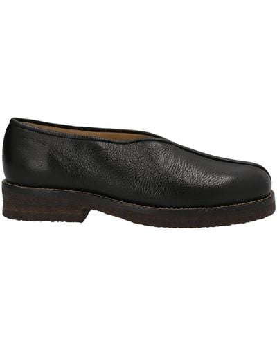 Lemaire Piped Slip Ons - Black
