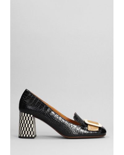 Chie Mihara Pema43 Pumps In Black Leather - Gray