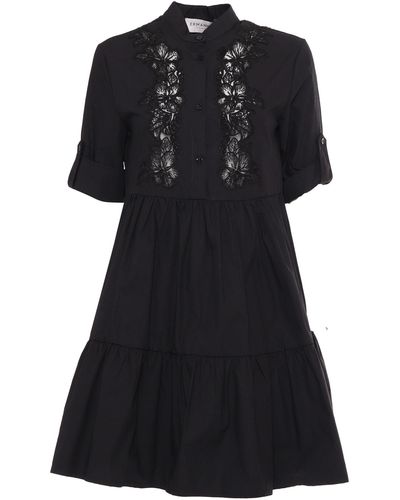 Ermanno Scervino Dress With Application - Black