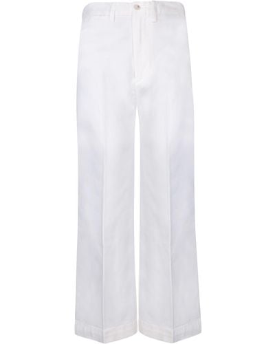 Polo Ralph Lauren Cotton Cropped Trousers - White