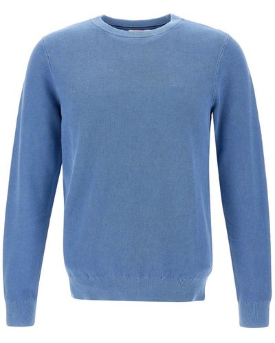 Sun 68 Round Vintage Sweater Cotton - Blue