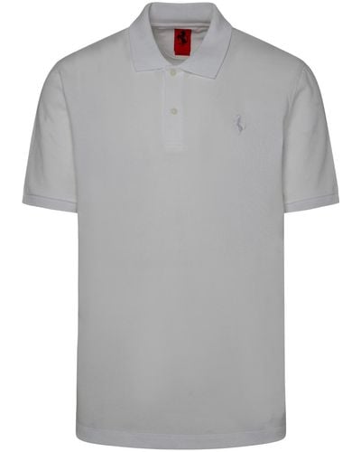 Ferrari Cotton Blend Polo Shirt - Grey