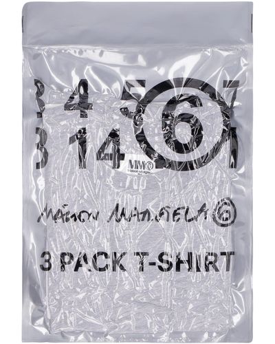 MM6 by Maison Martin Margiela Set Of Three Cotton T-shirt - Multicolor