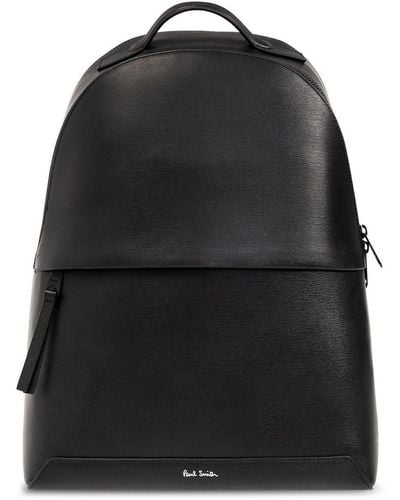 PS by Paul Smith Leather Backpack Backpack - Black