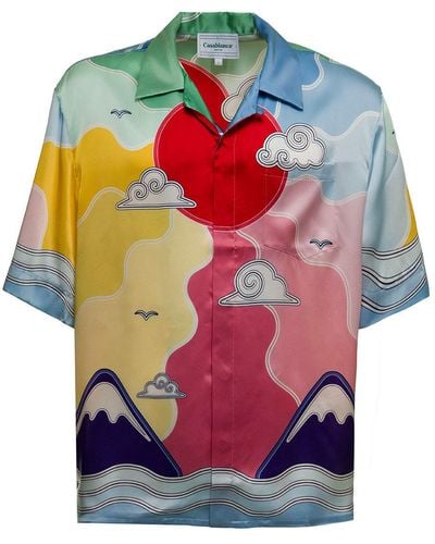 Casablancabrand Cuban Multicolor Silk Shirt