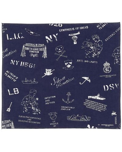 Engineered Garments Scarf With Print - Blue