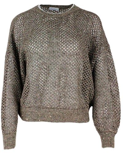 Brunello Cucinelli Crewneck Sweater - Metallic