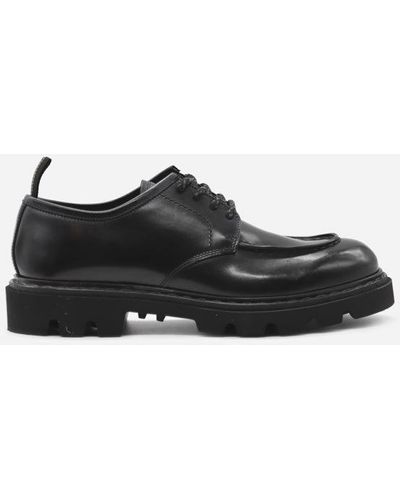 Fabi Derby Shoes Made Of Leather - Black