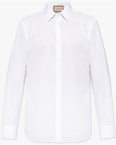 Gucci Cotton Shirt With Logo - White