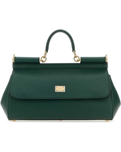 Dolce & Gabbana Bottle Leather Medium Sicily Handbag - Green