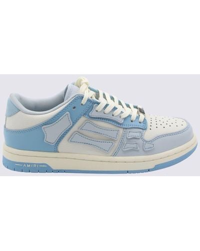 Amiri Leather Chunky Skel Low Top Trainers - Blue