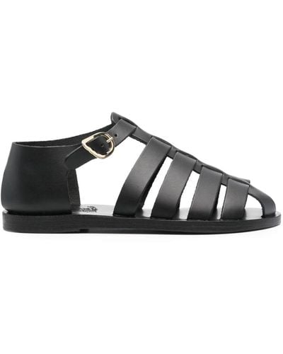 Ancient Greek Sandals Homeria Flat Sandal Shoes - Black