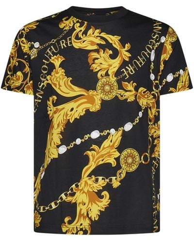 Versace Chain Couture Print T-Shirt - Black