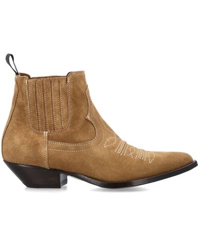Sonora Boots Idalgo Flower Ankle Boots - Brown