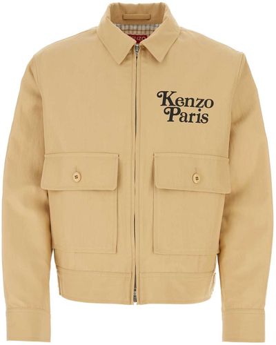 KENZO Cotton Blend Jacket - Natural