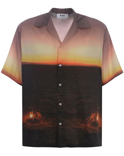 MSGM Shirt "Sunset" - Black