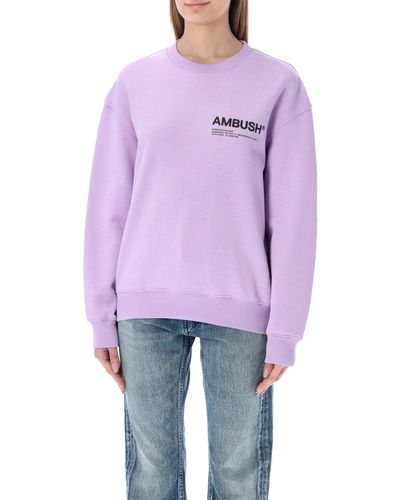 Ambush Crewneck Workshop Sweatshirt - Purple