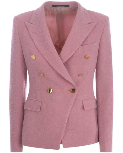 Tagliatore Double-Breasted Jacket "J-Alicya" - Pink