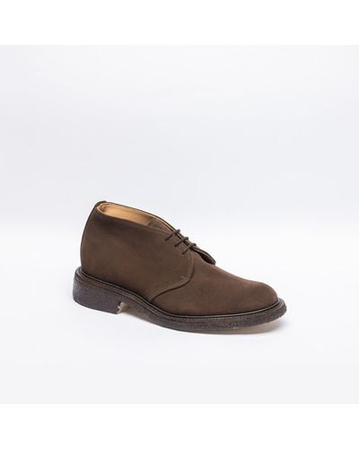 Tricker's Desert Boot Winston Cafe Suede Crepe Sole - Brown