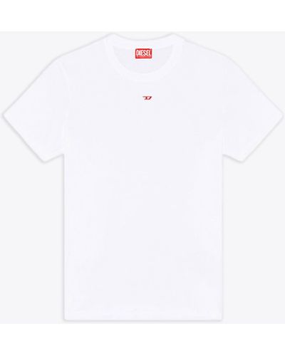 DIESEL T-Diegor-D T-Shirt With Logo Patch - White