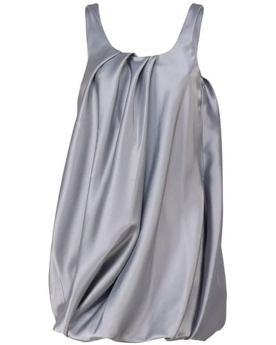JW Anderson Twisted Short Lamé Dress - Grey