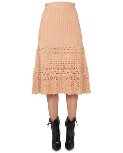 Boutique Moschino Midi Skirt - Natural