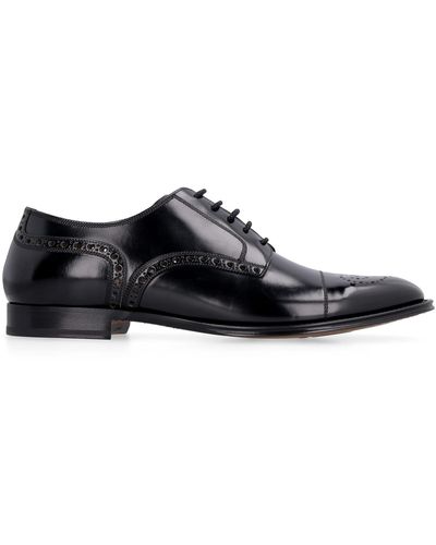 Dolce & Gabbana Leather Brogue Shoes - Black