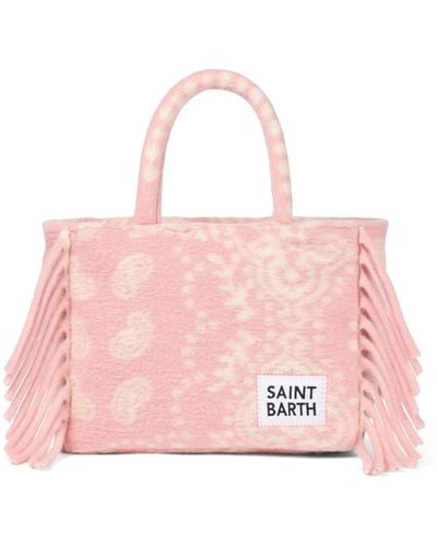 Mc2 Saint Barth Colette Blanket Handbag With Bandanna Print - Pink