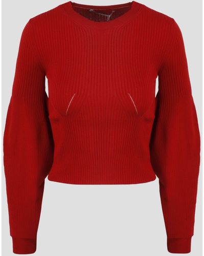 Stella McCartney Stretch Knit Sweater - Red