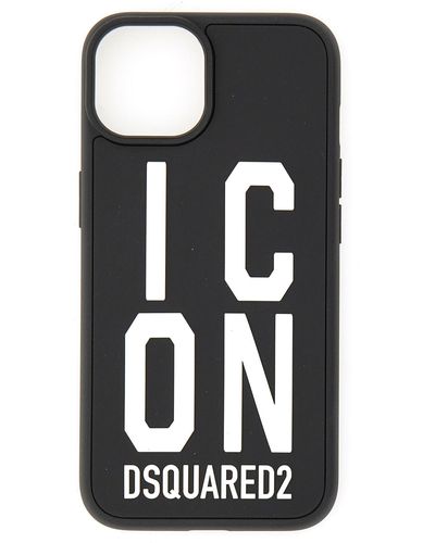 DSquared² Icon Logo-printed Iphone 14 Case - Black