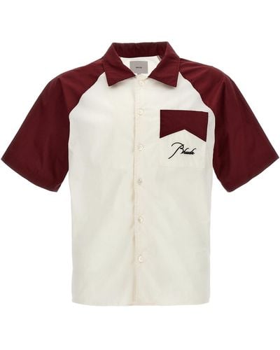 Rhude Logo Embroidery Shirt Shirt, Blouse - Red