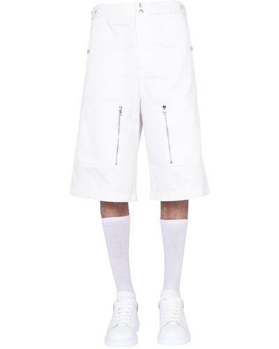 Alexander McQueen Japanese Gabardine Shorts - White