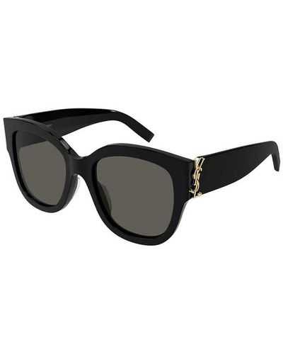 Saint Laurent Sl M95/f 55mm Round Sunglasses - Black