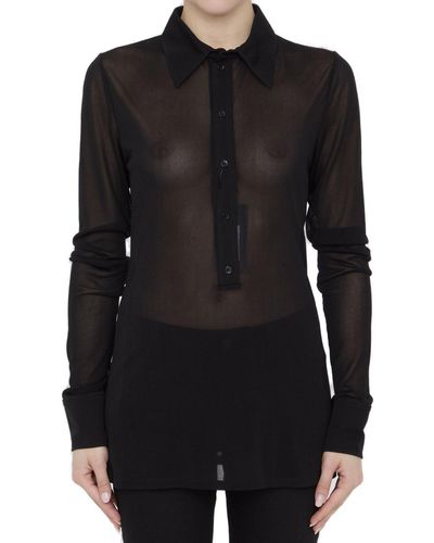 Saint Laurent Viscose Shirt - Black