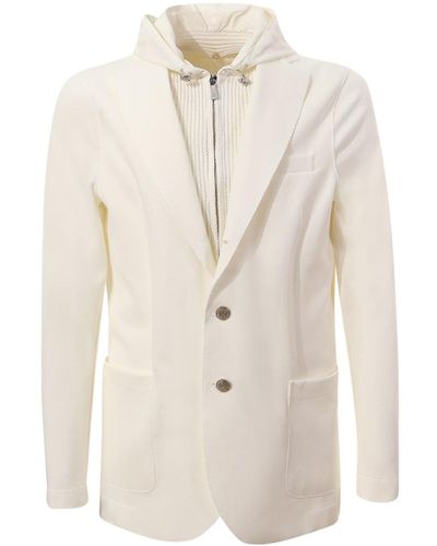 Eleventy Single-Breasted Jacket - White