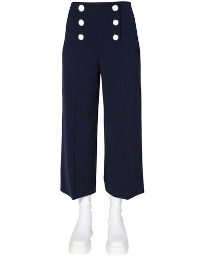 Boutique Moschino Wide Leg Trousers - Blue
