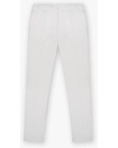 Larusmiani Velvet Pants Howard Pants - White