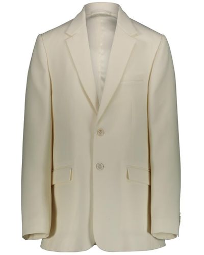 Wardrobe NYC Oversize Single Brested Blazer - Natural