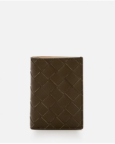 Bottega Veneta Intrecciato Leather Card Case - Natural