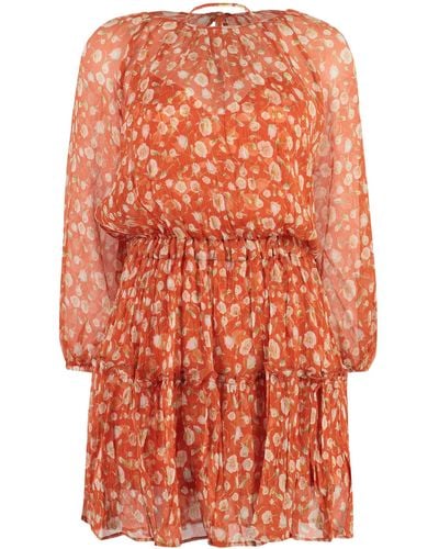 Zamattio Riviera Silk Mini Dress - Orange